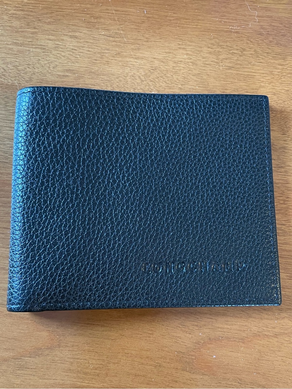 Longchamp LE FOULONNÉ WALLET black leather bifold